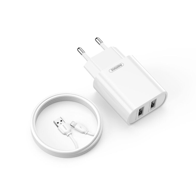 شارژر دیواری ریمکس مدل RP-U35 به همراه کابل تبدیل Lightning