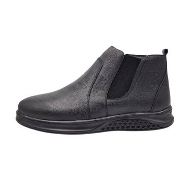 نیم بوت مردانه چرم ریباری مدل Z21 رنگ مشکی