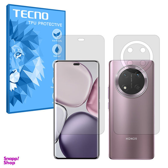 محافظ صفحه نمایش شفاف تکنو مدل Resistant مناسب گوشی موبایل آنر X9c به همراه محافظ پشت گوشی