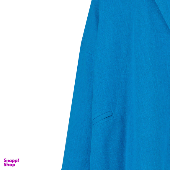 مانتو زنانه سرژه مدل 216597 یقه انگلیسی رنگ آبی