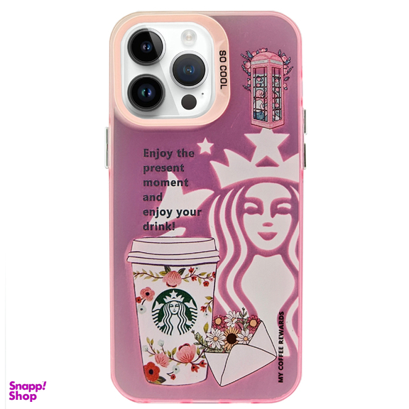 کاور موبایل طرح دار مدل استارباکس مناسب برای اپل iPhone 14 Pro Max