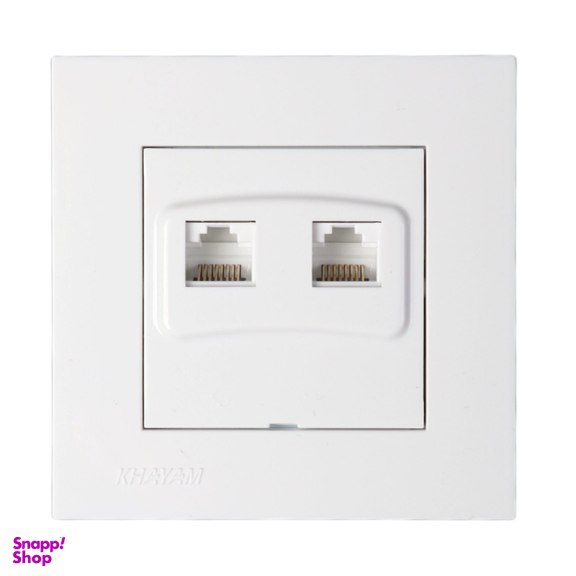 پریز شبکه دو پورت خیام الکتریک مدل آرام