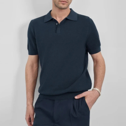 پولوشرت آستین کوتاه مردانه مدل GD-s-18532194 رنگ سرمه ای