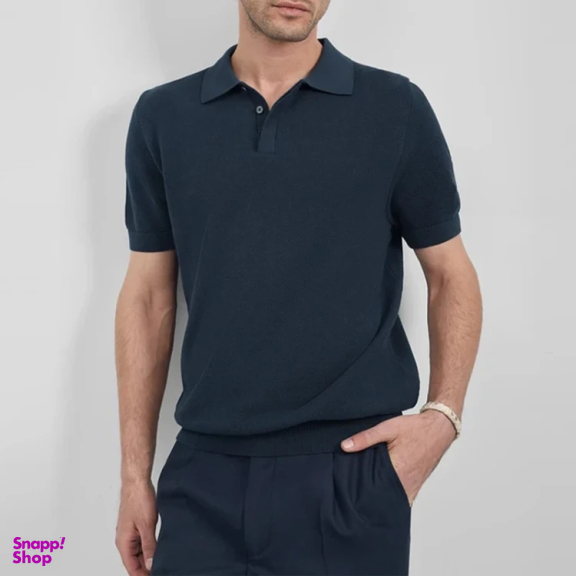 پولوشرت آستین کوتاه مردانه مدل GD-s-18532194 رنگ سرمه ای