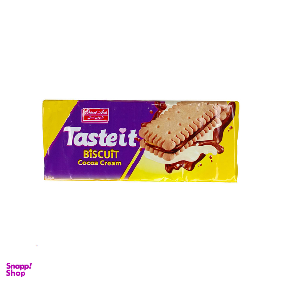 بیسکویت تست ایت کرم دار با طعم شکلات شیرین عسل وزن 130 گرم