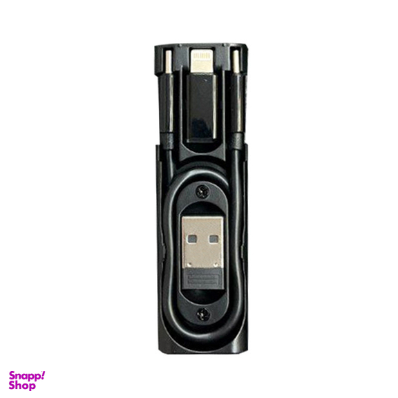 کابل تبدیل USB-C/USB به لایتنینگ/USB-C/MicroUSB بیوا مدل C-17 طول 0.28 متر