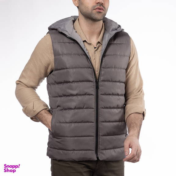 پافر مردانه آر اِن اِس مدل 12142205 رنگ طوسی