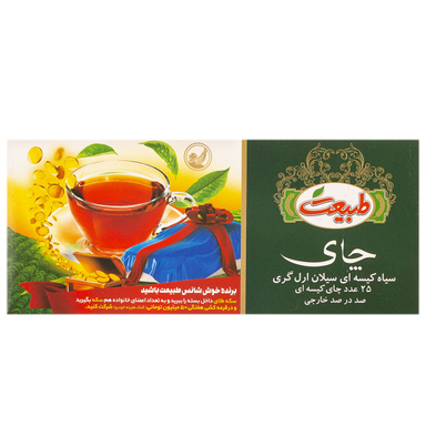 چای سیاه کیسه ای سیلان ارل گری طبیعت بسته 25 عددی