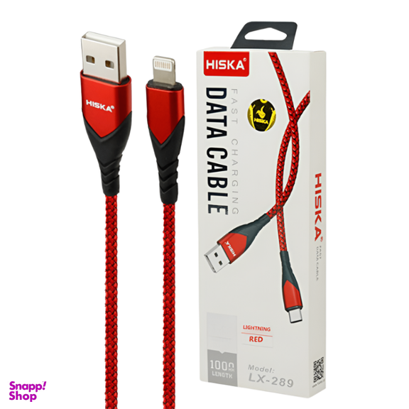 کابل دیتا USB به Lightning هیسکا مدل LX-728R 2.4A طول 1 متر
