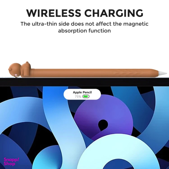 کاور قلم لمسی آهااستایل مدل PT129-2 طرح خرس مناسب اپل سری 2