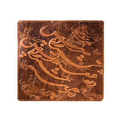 کیف پول چرم نگار طرح سیاه مشق کد 207013