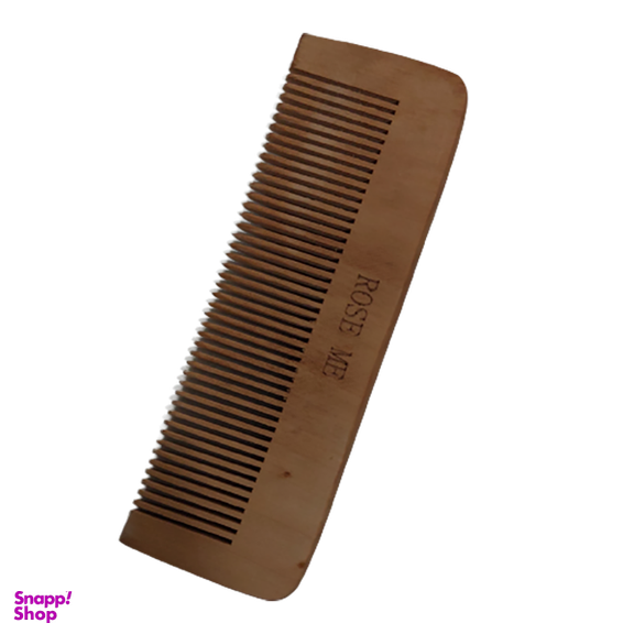شانه چوبی دنده ریز بدون دسته رز می کد 6688