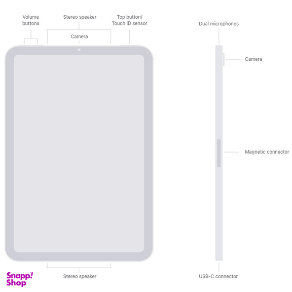 تبلت 8.3 اینچی اپل مدل iPad mini 7th Generation 2024 Wi-Fi ظرفیت 128 گیگابایت و رم 8 گیگابایت