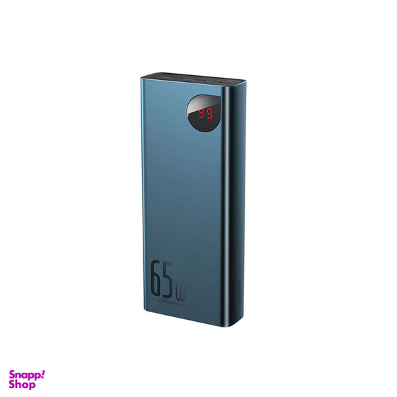 پاوربانک 65 وات بیسوس مدل B08TH ظرفیت 20000 میلی آمپر ساعت به همراه کابل USB-C به USB-A