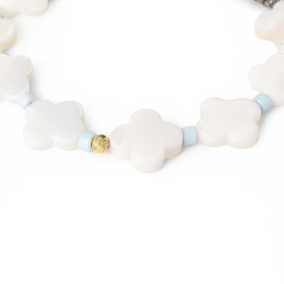 دستبند طلا 18 عیار دخترانه مدل گل ونکلیف