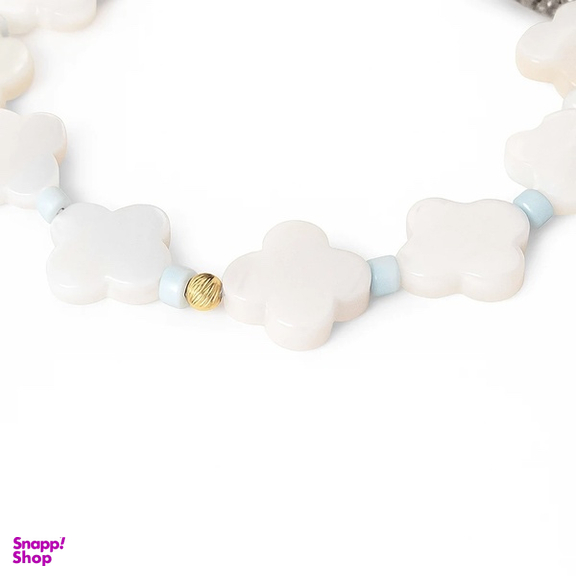 دستبند طلا 18 عیار دخترانه مدل گل ونکلیف