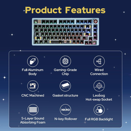 کیت کیبورد مکانیکال آلومینیومی ایپومیکر مدل LEOBOG Hi75