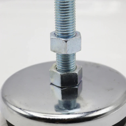 پایه ضربه گیر مدل کف لاستیکی کد YP-NIKEL CHROME-134MM/16MM