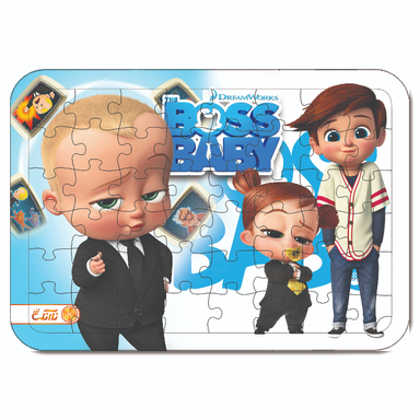 پازل چوبی نارنگی لند مدل بچه رئیس 48 تکه سایز a3