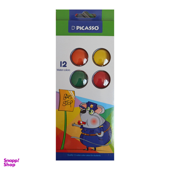آبرنگ 12 رنگ پیکاسو کد 2-1012
