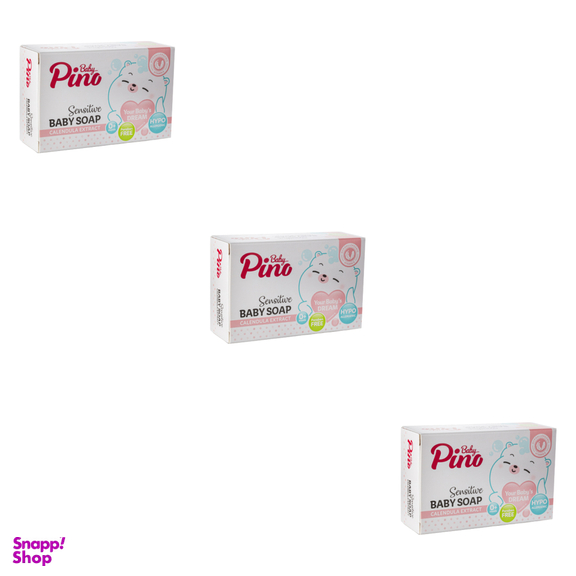 صابون کرمی کودک و نوزاد پینو مدل Sensitive وزن 100 گرم مجموعه 3 عددی