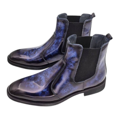 بوت مردانه چرم ریباری مدل X1 رنگ آبی لاجوردی