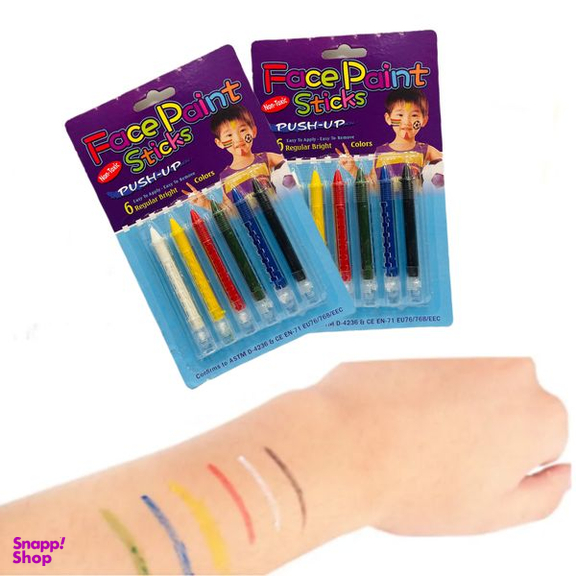 رنگ گریم صورت مدل face paint بسته 6 عددی