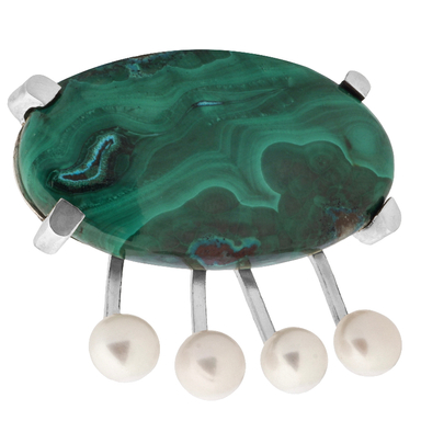 گل سینه نقره زنانه مدل ژاکلین