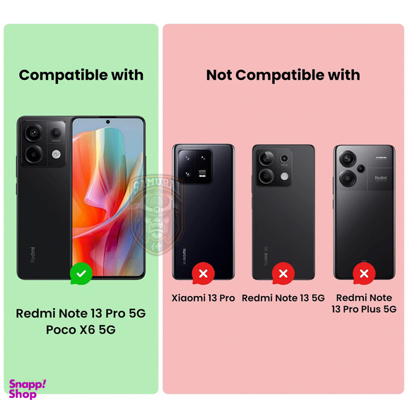 کاور گوشی موبایل سامورایی مدل Airbag مناسب برای Redmi Note 13 Pro 5G / Poco X6 5G
