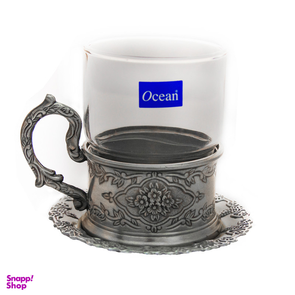 سرویس چای خوری مدل پیوتر سیلور مات کد 8065 بسته 12 عددی