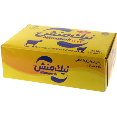 روغن حیوانی تک‌نفره نیک منش_10گرم بسته 50عددی