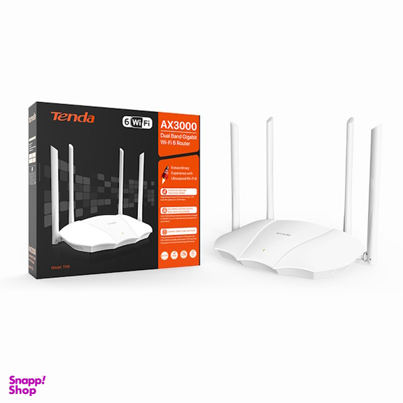 روتر بی سیم دوباند Wi-Fi 6 تندا AX3000 مدل TX9