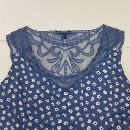 تاپ زنانه اسمارا کد 78546 مدل دانتل رنگ آبی