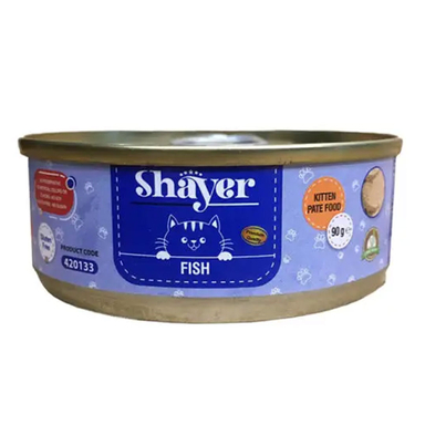 کنسرو غذای گربه شایر مدل Kitten Fish وزن 90 گرم