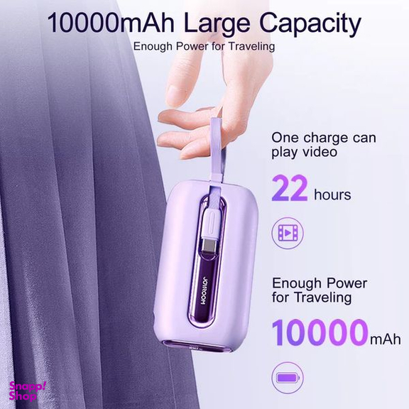پاوربانک جوی روم مدل JR-L012 mini ظرفیت 10000 میلی آمپر ساعت