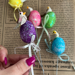 کادویی تخم مرغ نوروز طرح پرنده برکت مجموعه 2 عددی