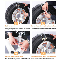 زنجیر چرخ رویال اسپرت مدل SNOW PLUS مناسب برای برلیانس C3 کراس بسته 6 عددی