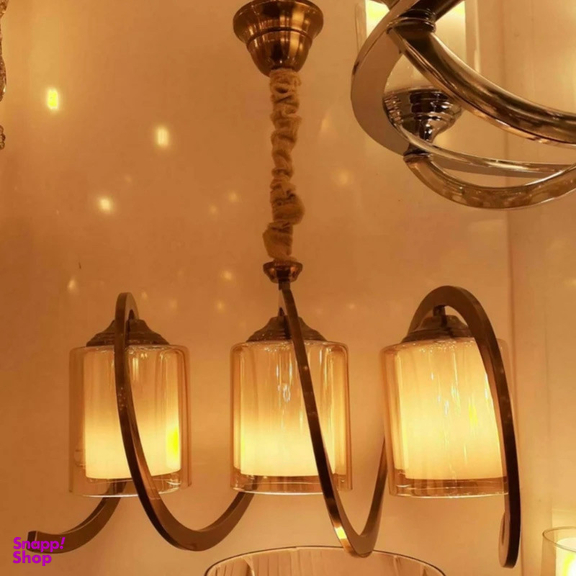 لوستر سه شعله نورهام مدل فنرى ۳