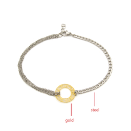 پابند طلا 18 عیار زنانه مانچو مدل ag007