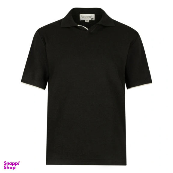 پولوشرت بافت آستین کوتاه مردانه مدل GD-s-17428672 رنگ مشکی