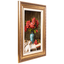 تابلو فرش دستباف سی پرشیا مدل گل رز با گلدان کد 903728