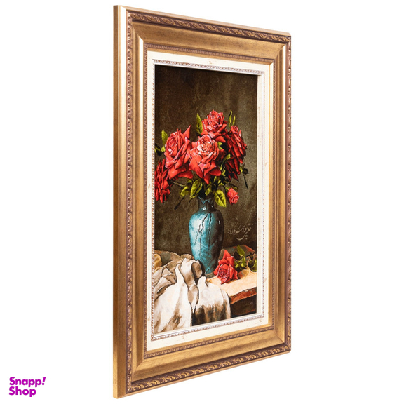 تابلو فرش دستباف سی پرشیا مدل گل رز با گلدان کد 903728