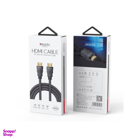 کابل تصویر HDMI یسیدو مدل HM09 طول 1.5 متر
