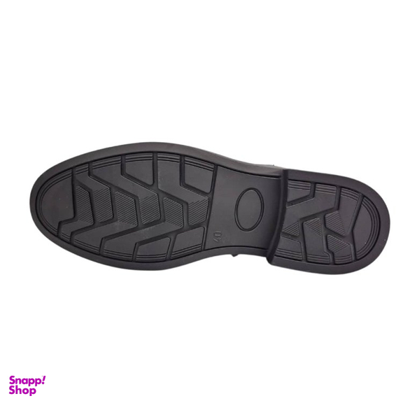 نیم بوت طبی مردانه چرم ریباری مدل Z11 رنگ مشکی