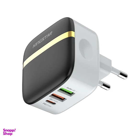 شارژر دیواری 32 وات کینگ استار مدل KW196 PD به همراه کابل USB-C