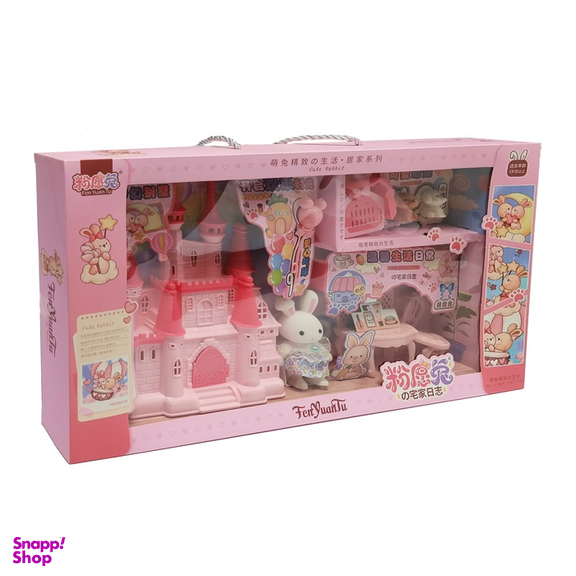 اسباب بازی ست خرگوشی با لوازم و قصر طرح 005