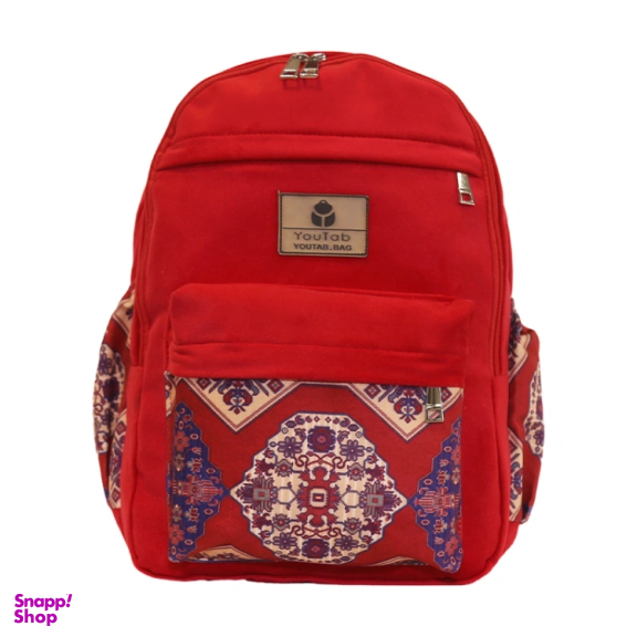کوله پشتی یوتاب مدل سه زیپ طرح سنتی کد 10024000Q