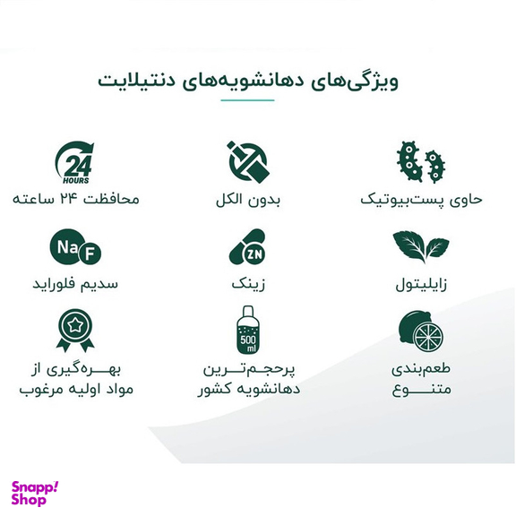 دهان شویه دنتیلایت مدل Postbiotic حجم 500 میلی لیتر