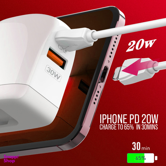 شارژر دیواری هیسکا مدل H-115PD به همراه کابل تبدیل USB-C