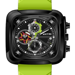 ساعت عقربه ای مردانه اکستری کد X6057-E رنگ مشکی سبز روشن